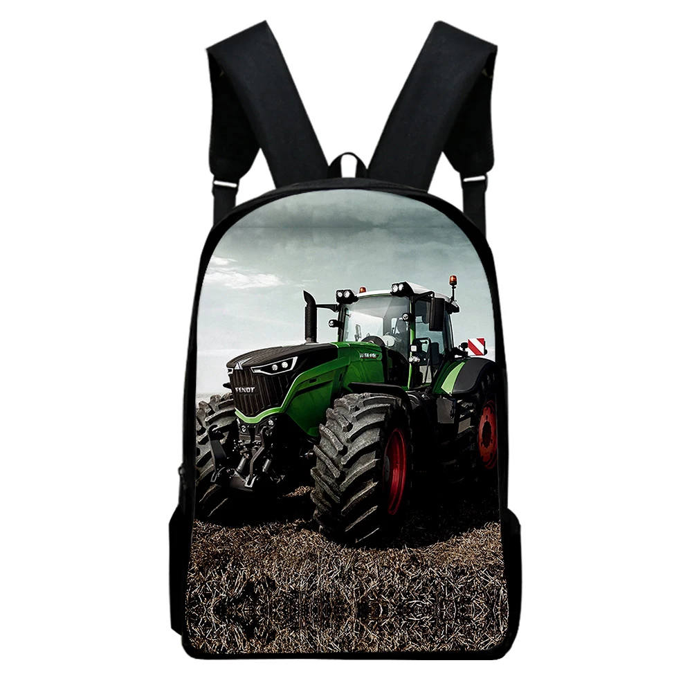 

Creative Popular tractor pattern Notebook Backpacks pupil School Bags 3D Print Oxford Waterproof Boys/Girls Laptop Backpacks