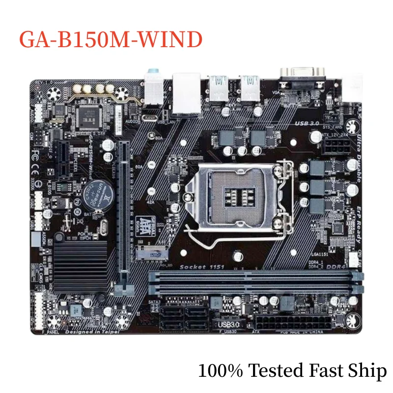 

For GIGABYTE GA-B150M-WIND Motherboard 32GB LGA 1151 DDR4 Micro ATX Mainboard 100% Tested Fast Ship