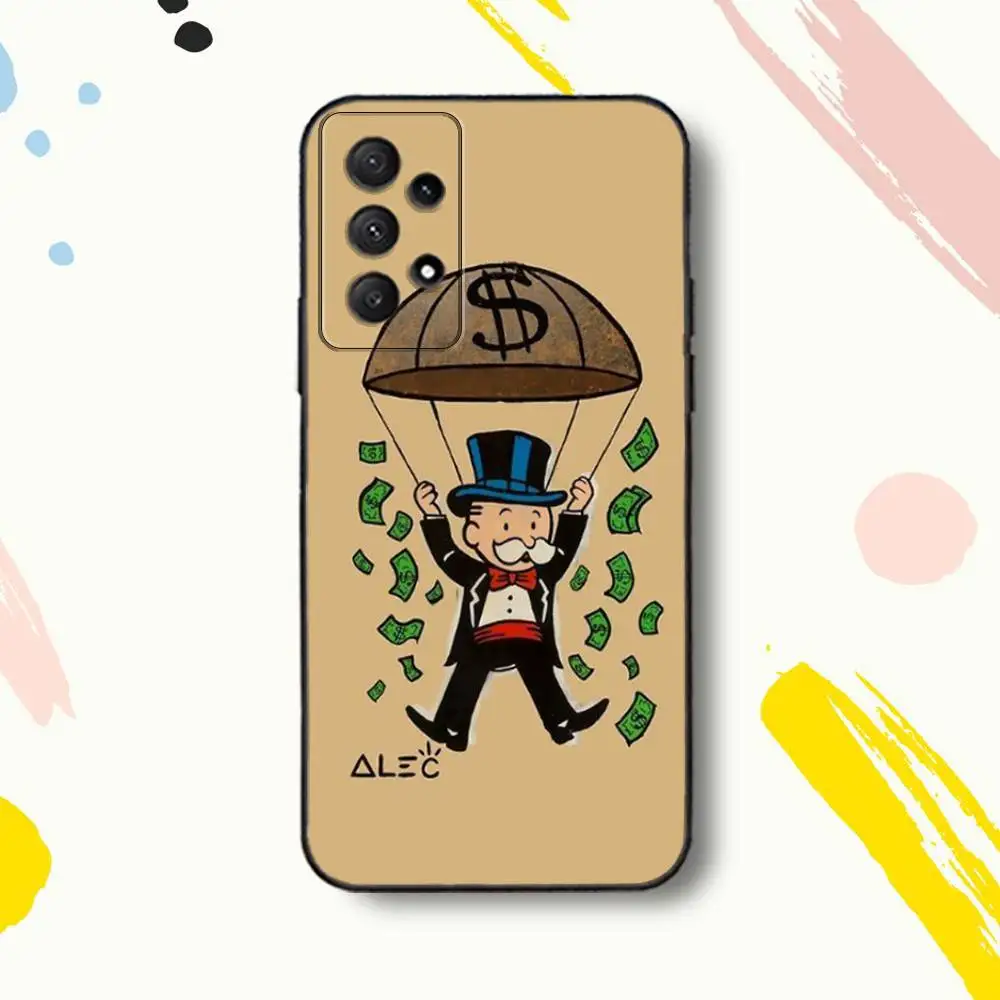 MonopolyS Man D-Dollar Alec Capa de telefone para Samsung Galaxy A 80,72,73,91,53,22,51,52,5G,Plus,J,Note Capa preta macia