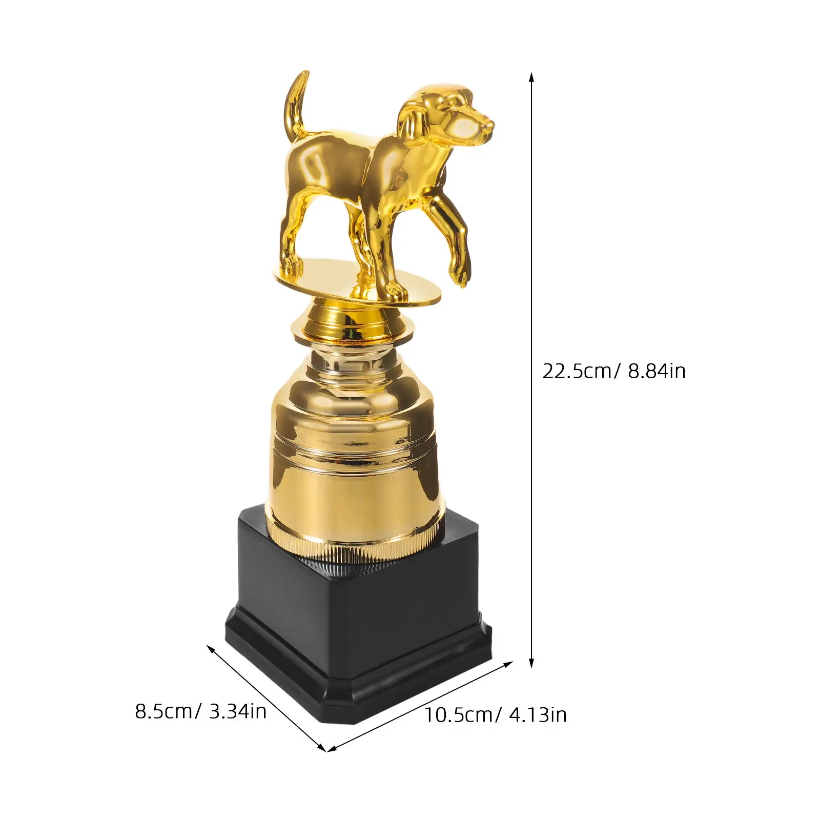 Gold Dog Trophy 1st Place Award for Agility, Flyball & Relay Sports – Plastic Pet Competition Prize