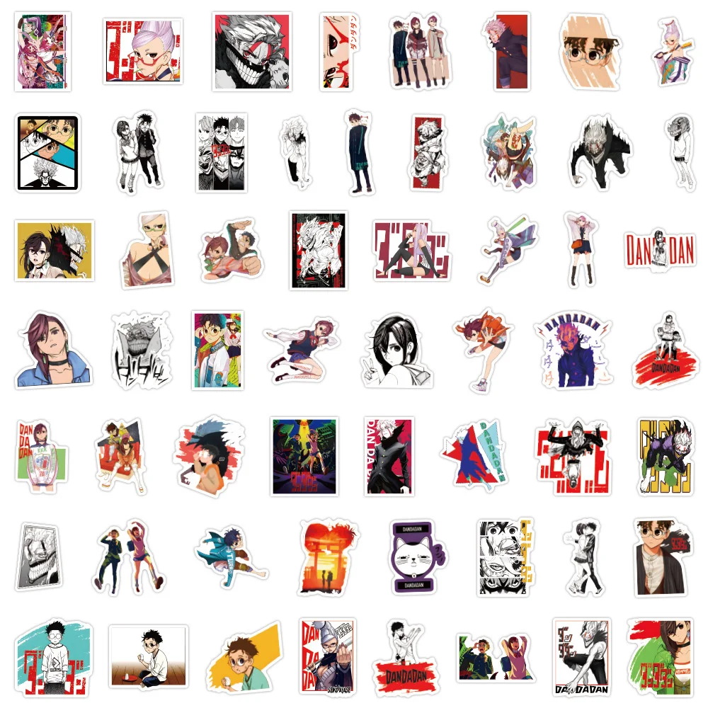 10/55 Stuks Momo Ayase Dandadan Anime Stickers Grappige Okarun Cartoon Sticker Laptop Skateboard Telefoon Esthetiek Graffiti Decals