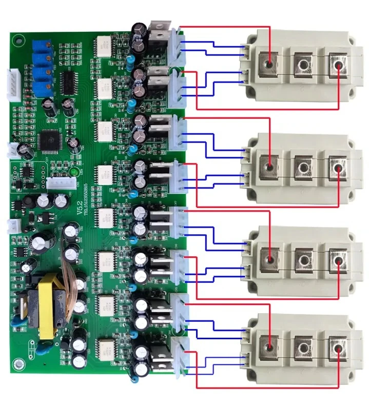 3 Phase Four Bridge Arm Sine Wave IGBT Gate Driver Board Three-Phase Four-Leg Inverter Control PCB Power Drive Module