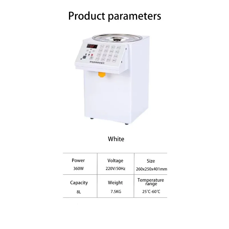 Commerciële 8L Fructose Dispenser Melk Thee Winkel Precisie Fructose Machine