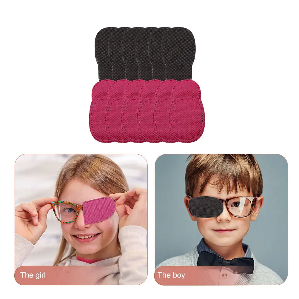 

24Pcs Kids Eye Patches Amblyopia Lazy Eye Single Patch Non-Woven Fabric Reusable Protective Cover Breathable Comfortable Use