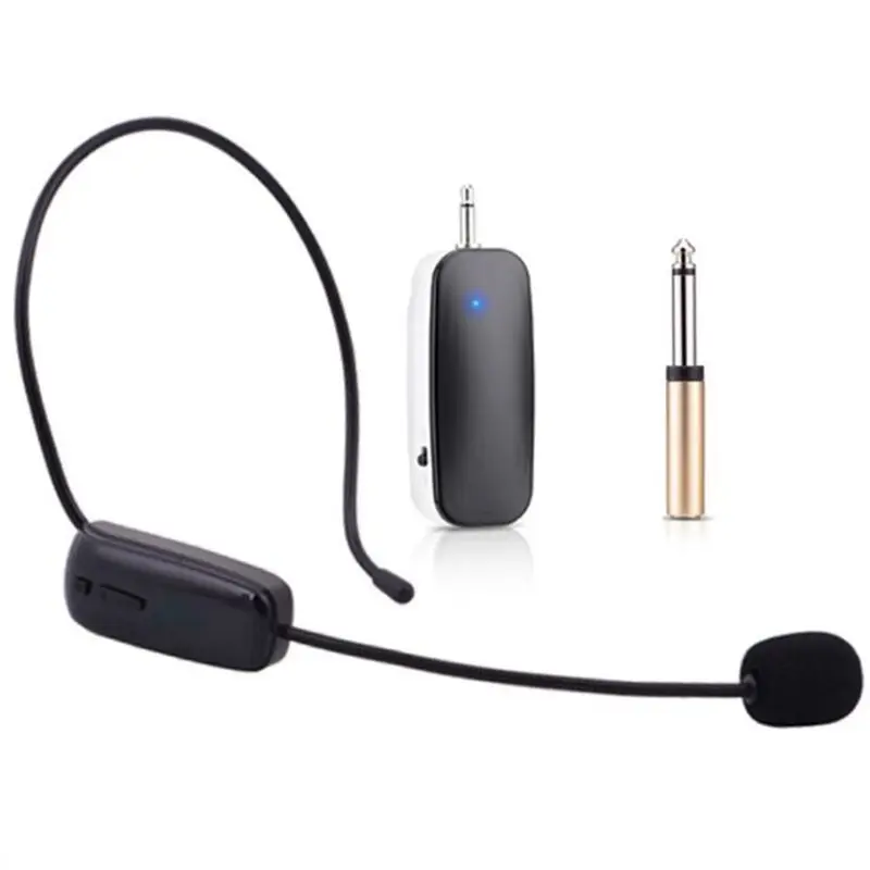 Efficient 2X New 2 In 1 Handheld UHF Wireless Microphone Professional Head-Wear Mic Volume Amplifier For Speech Teaching