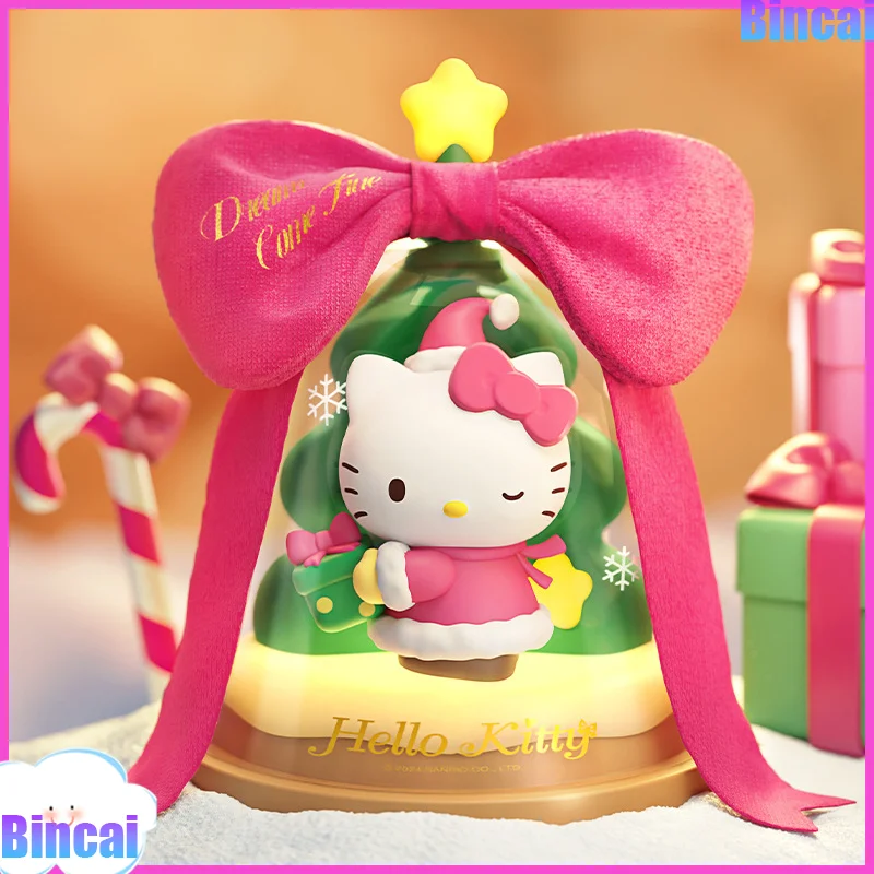 

Genuine Sanrio Hello Kitty Christmas Tree Luminous Ornament - Kawaii Atmosphere Lamp, New Martube Girls Bedroom Decor Gift