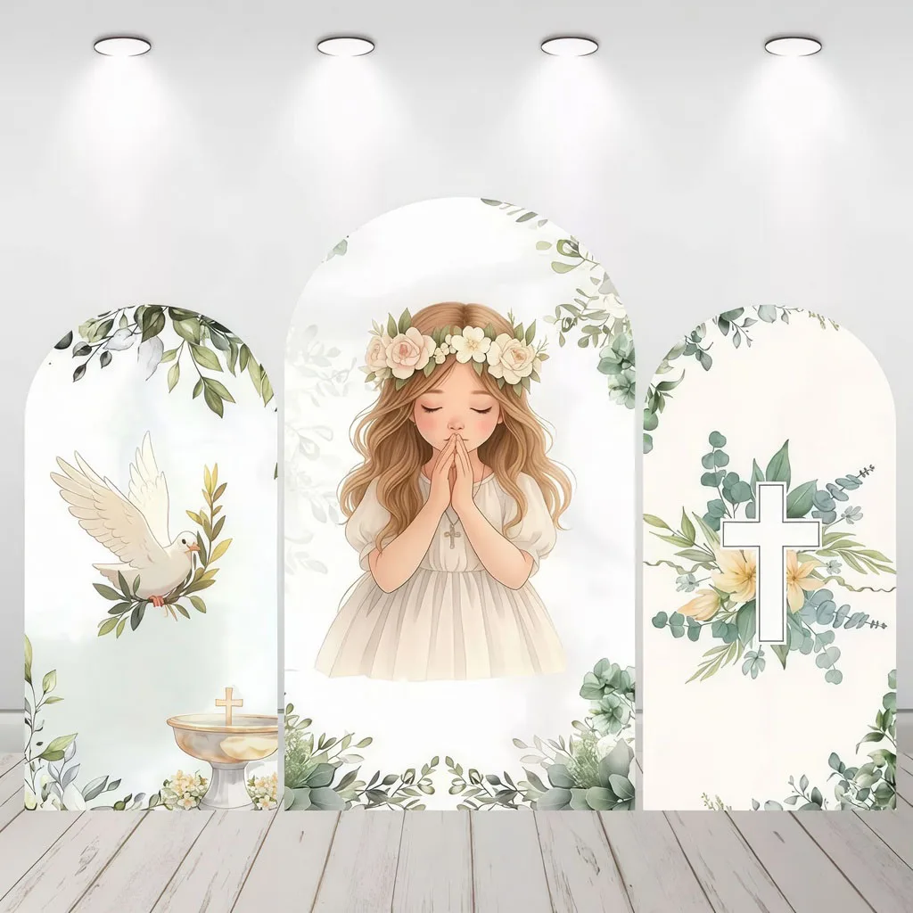 

Фон для фотозоны Mehofond: Цветочный узор, Крест, День рождения девочки, Первое причастие, Детский праздник, Декор для арки Кьяра