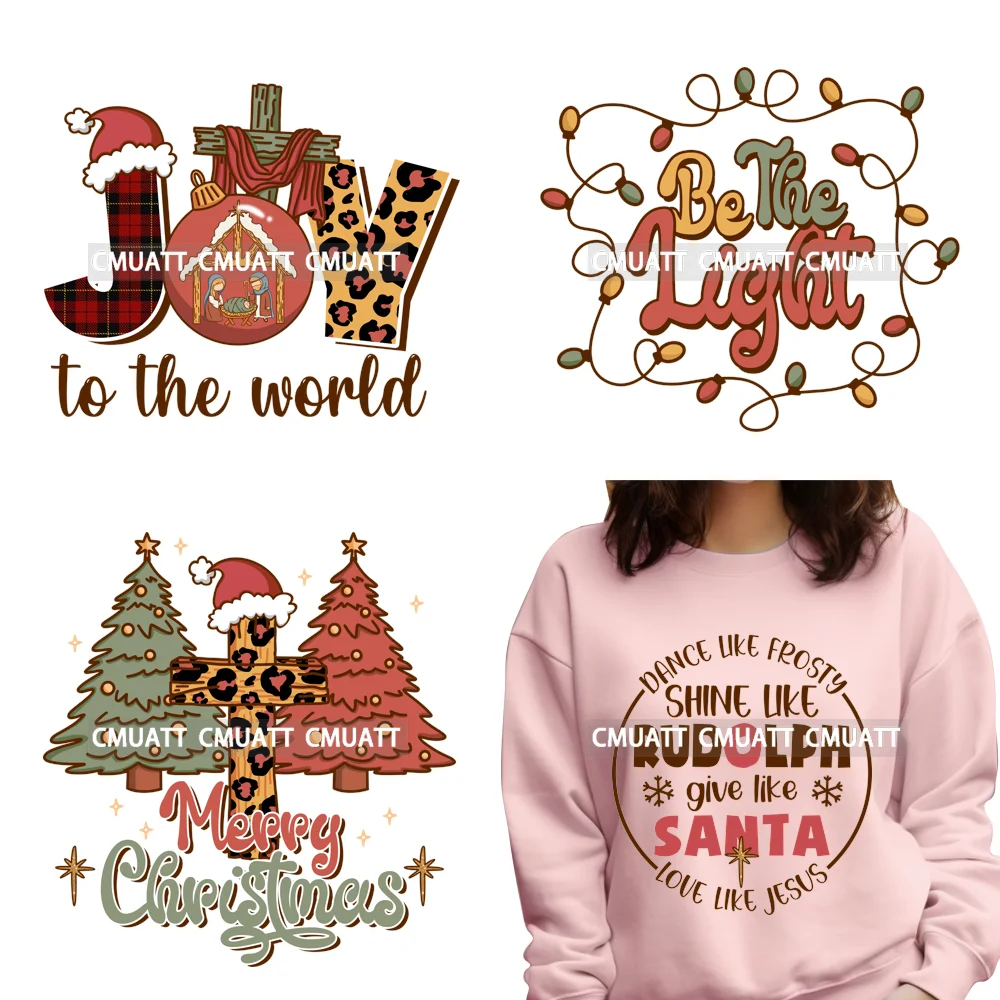 Jesus Tis The Season Christmas Begin With Christian Ture Story Faith Love Xmas DTF Transfer Stickers Ready To Press For T-shirts