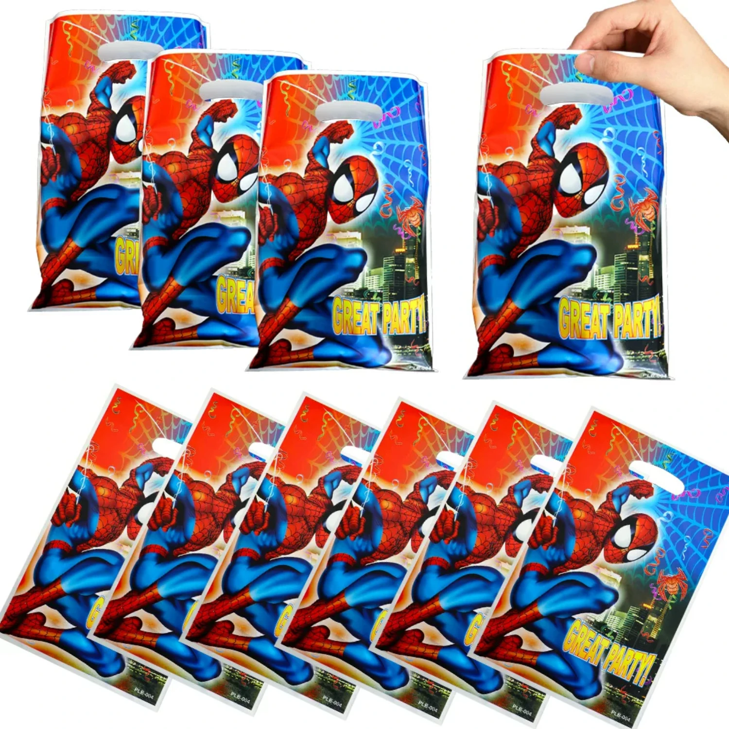 Cartoon Spiderman Themed Party Handheld Gift Bags, Kids Candy Pouches, Birthday Party Decorations - view 3