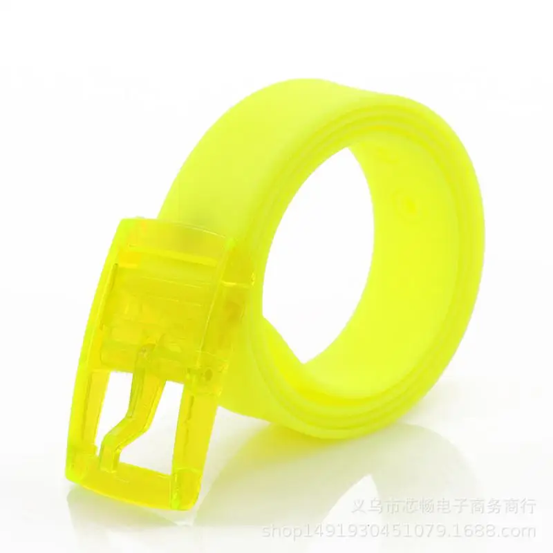 2024 New Design Silicone Belt Candy Fragrance Fashion Men And Women Couple Colorful Pin Buckle 120cm Long Green Orange Black