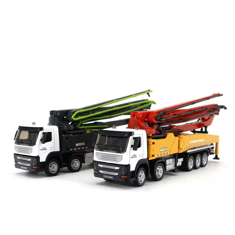 1:55 Alloy Car Truck Model Concrete Pump Truck Adult Metal Vehicles Ornaments Children's Christmas New Year Gift Toys