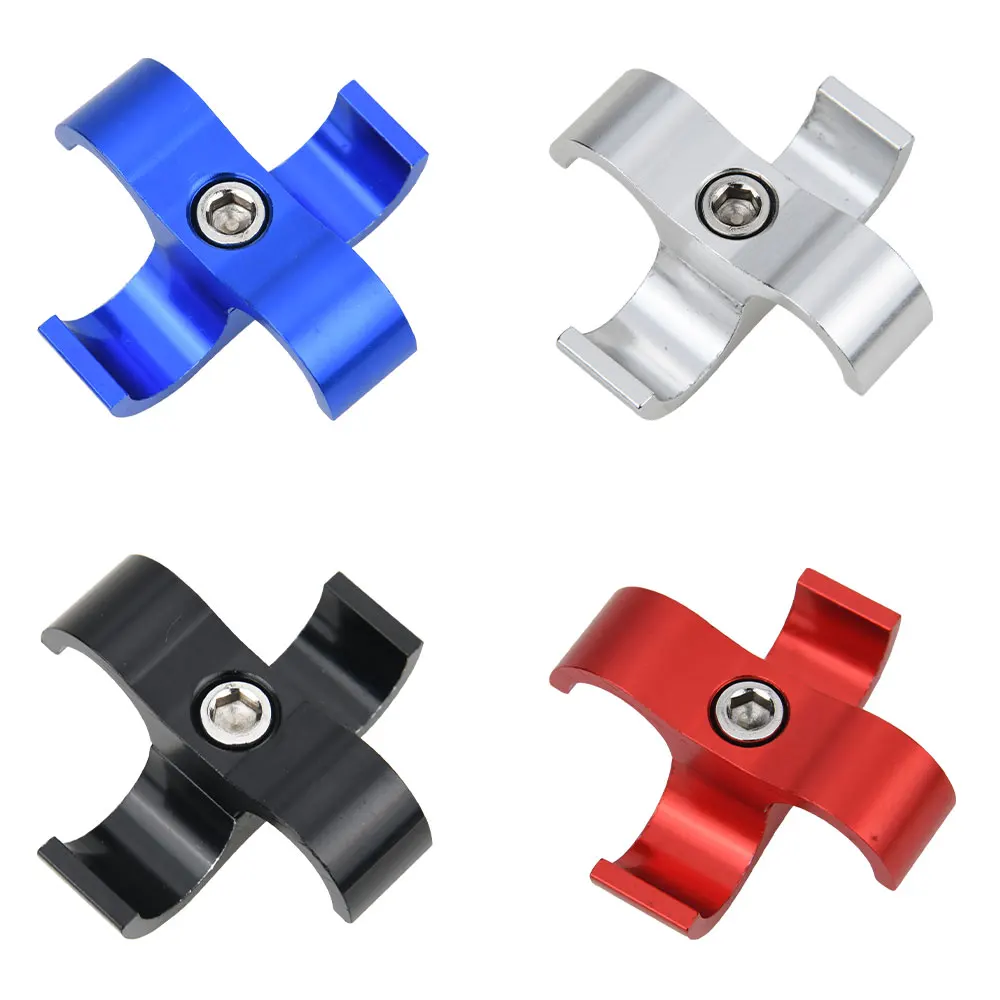 Aluminum Hose Clamp Dual Separator Adaptor AN4 AN6 AN8 AN10 AN12 Oil Fuel Line Mounting Divider 1/4 3/8 1/2 5/8 3/4 Hose