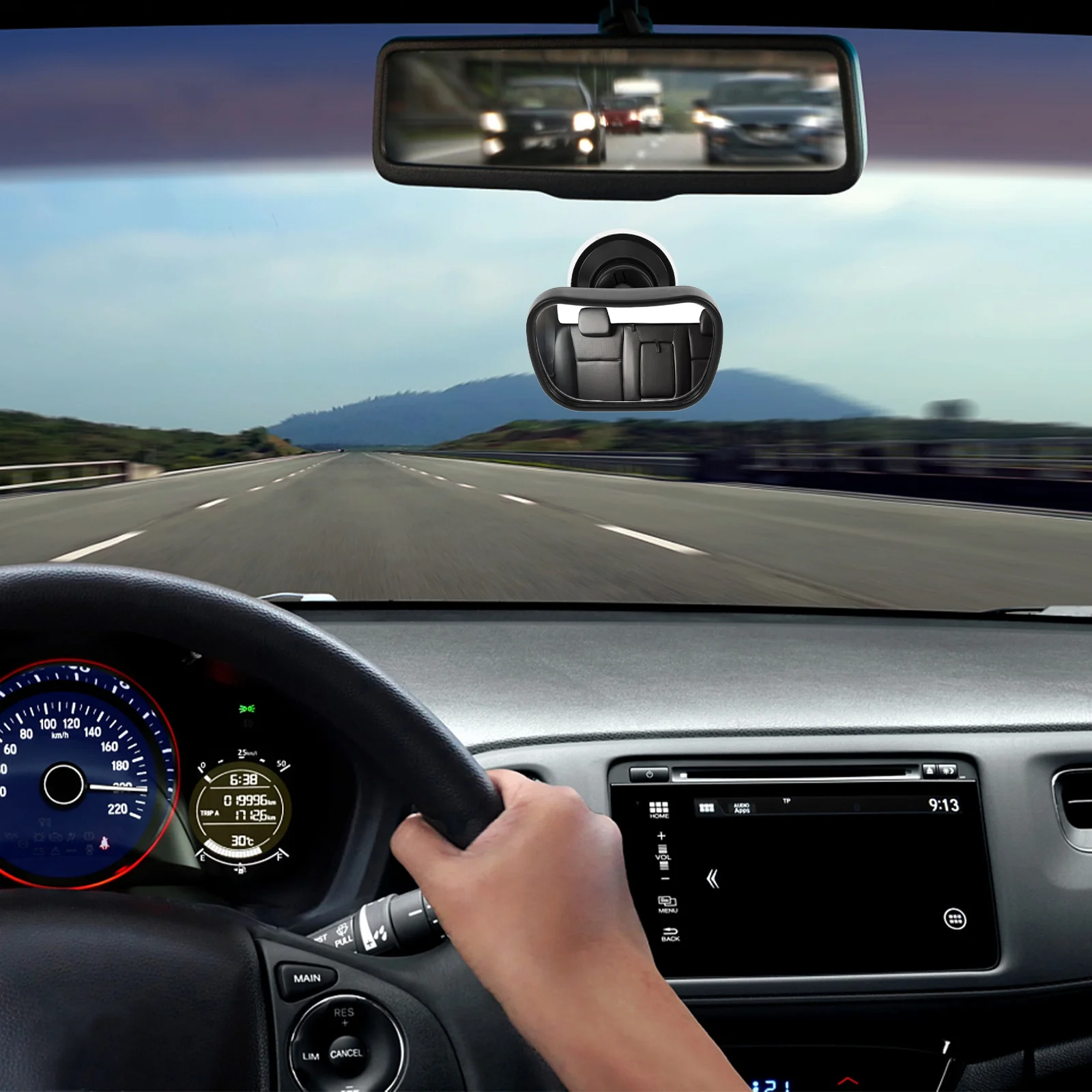 

Safety Mirror for Rear Facing Adjustable Backseat View Mirror for Passenger Monitoring Device