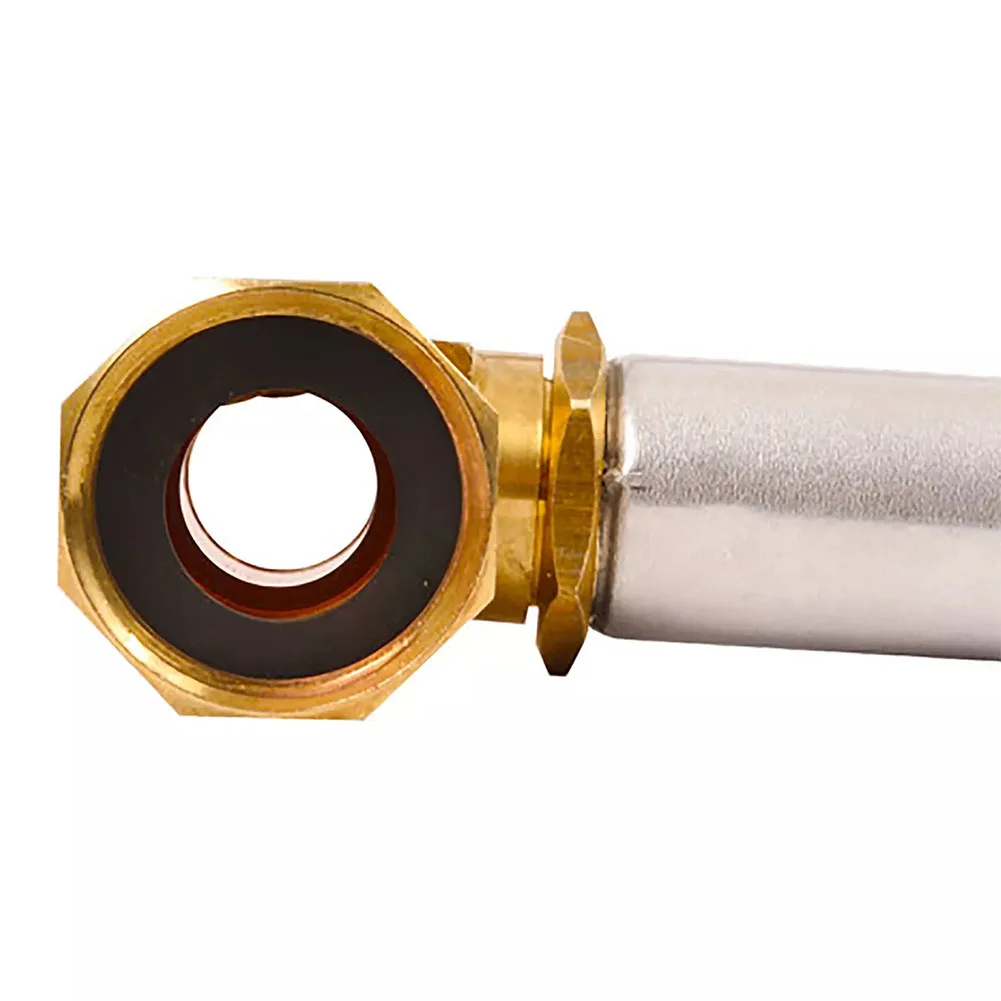 Sleek Brass Water Hammer Stopper Designed to Control Appliance Related Noise Fits Most Standard Washer & Dishwasher Hoses Easily