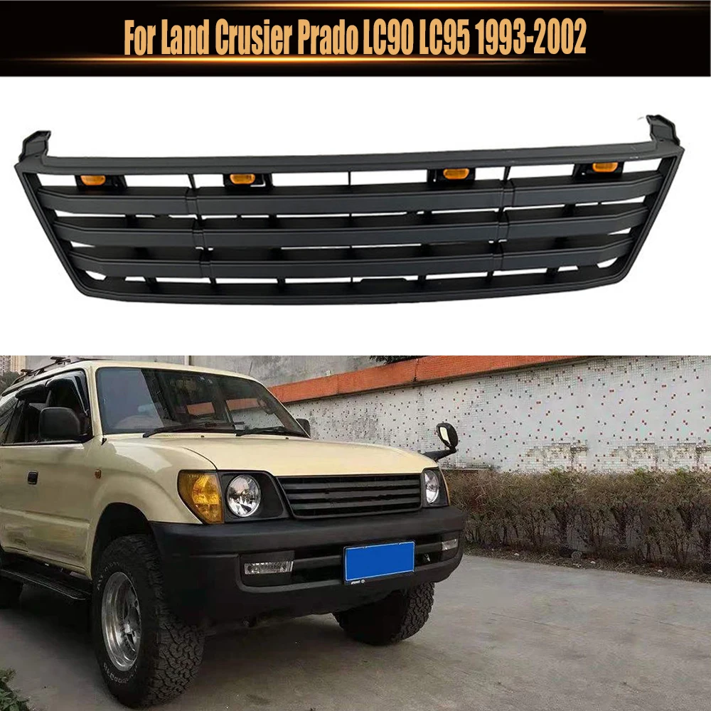 

ABS Front Bumper Frame Grill Modified Mask Radiator Grille Cover Car Accessories For Land Crusier Prado LC90 LC95 1993-2002