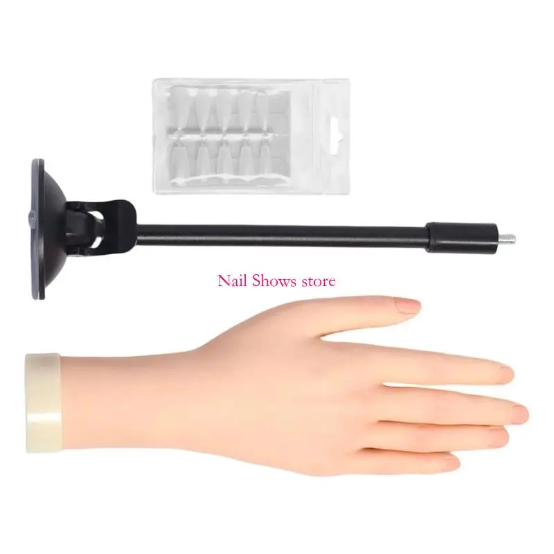 

E0BC Silicone Practice Hand Model With Interchangeable Tips And Non Slip Base For Realistic Training