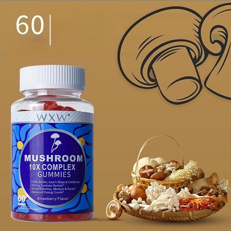 

Mushroom gummies enhance immunity provide nutritional supplements regulate metabolism promote digestion regulate intestinal