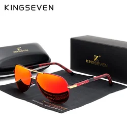 Genuine KINGSEVEN Aluminum Polarized Sunglasses For Men Sun glasses Coating Lens Driving Eyewear Women