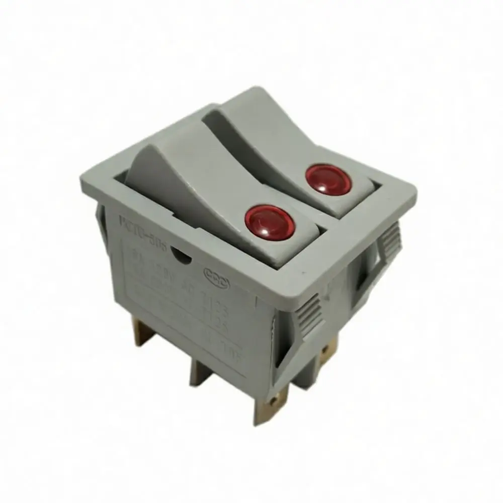 KCD4 Dual Rocker Switch For Lingbu Heating Unit 6 Pin Electrical Control Power Button Replacement Parts 16A 250V