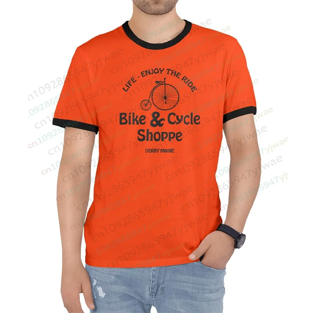 Richie Tozier Character T-shirt Life Enjoys The Ride Bike And Cycle Shoppe Short Sleeve Retro Top Summer Men's Women's T-shirts