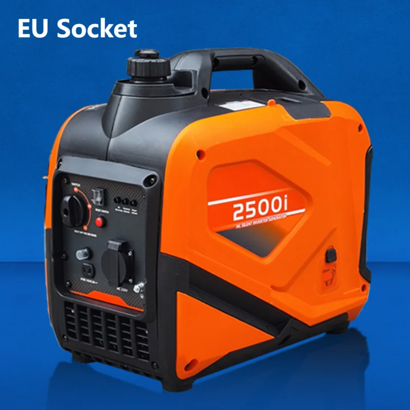 

220V EU Socket Outdoor RV Camping Portable 2.2kw Gasoline Small Generator Silent Variable Frequency Low Consumption Household