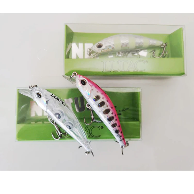 

Lutac Minnow Fishing Lures 50mm 4.5g 3.4g Silicone Fishing Vinyls Artificial Hard Lure Swimbait Hot Sale Sinking Bkk 10#