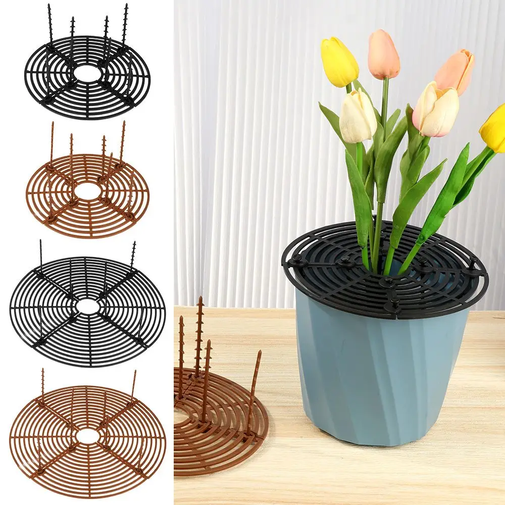 

Practical Flower Pot Cover Potted Plant Protection Mesh Cuttable Multi-use Soil Guard With Nails Cover Planter Plant Root