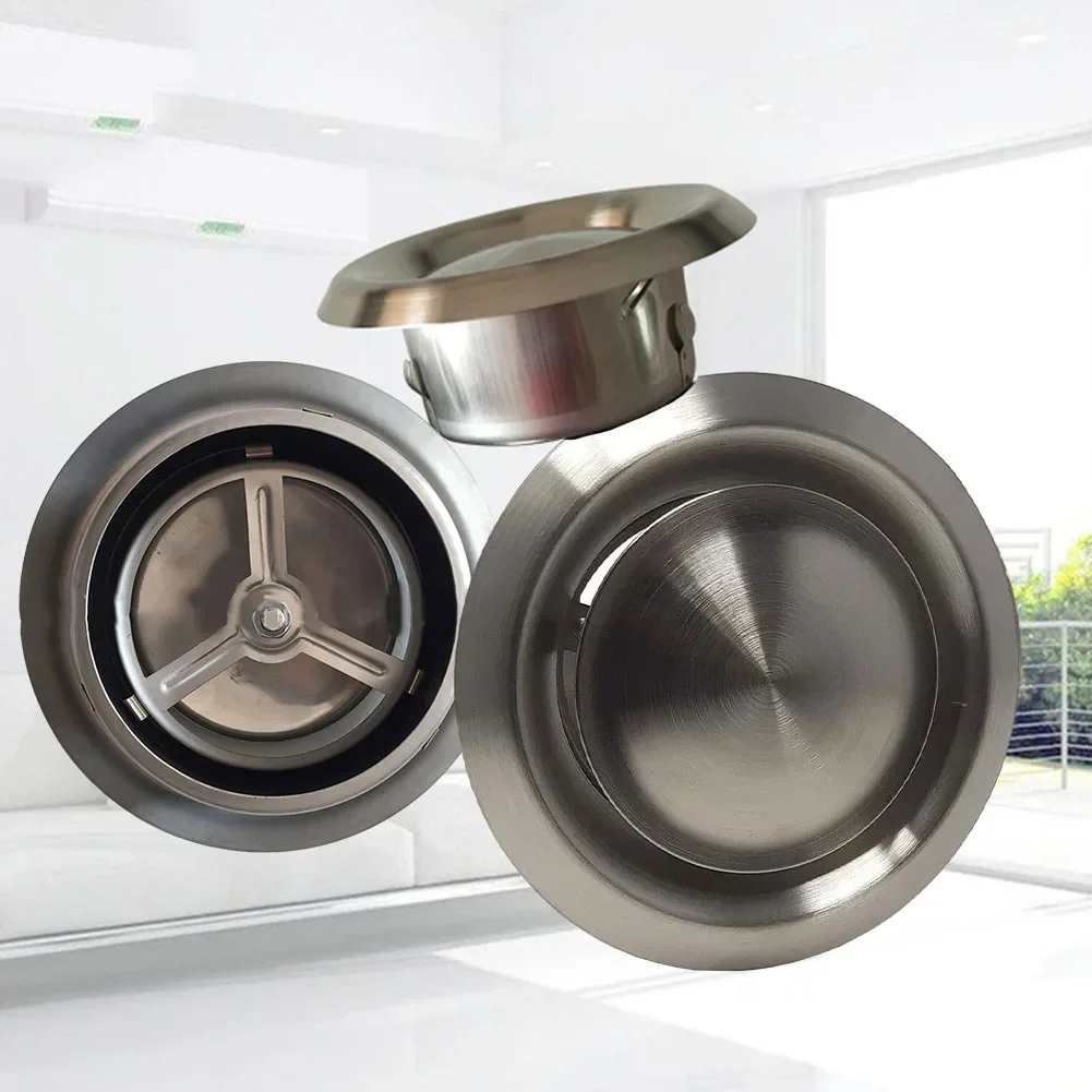 Uscita aria Condizionatori d'aria con sfiato in acciaio inossidabile Griglia di scarico circolare Uscita aria fresca Parti e accessori HVAC