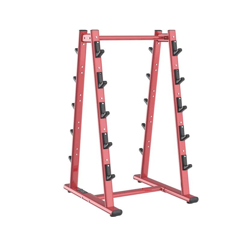 Steel Loaded Barbell Rack Machine with Safety Features for Strength Training