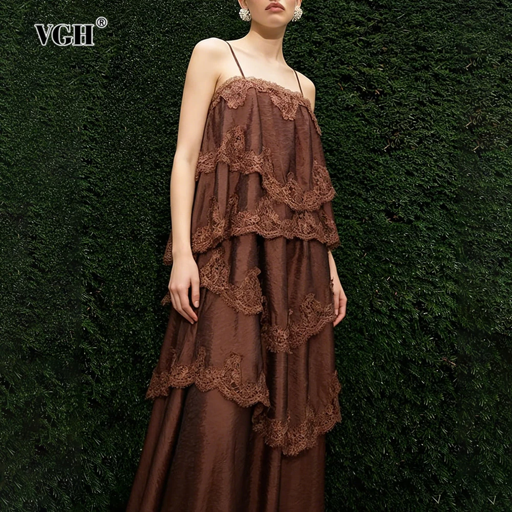 

VGH винтажные сексуальные свободные платья во французском стиле для женщин с квадратным воротником без рукавов и высокой талией с рюшами летнее повседневное платье женское новое