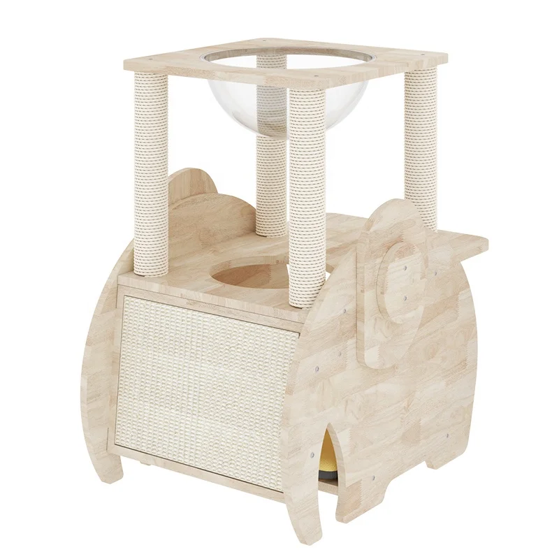 

Lovely Design Large Cat Tree Tower Elephant Shape Wooden Luxury Xxl Cat Tree Multi-level Cat Tree House