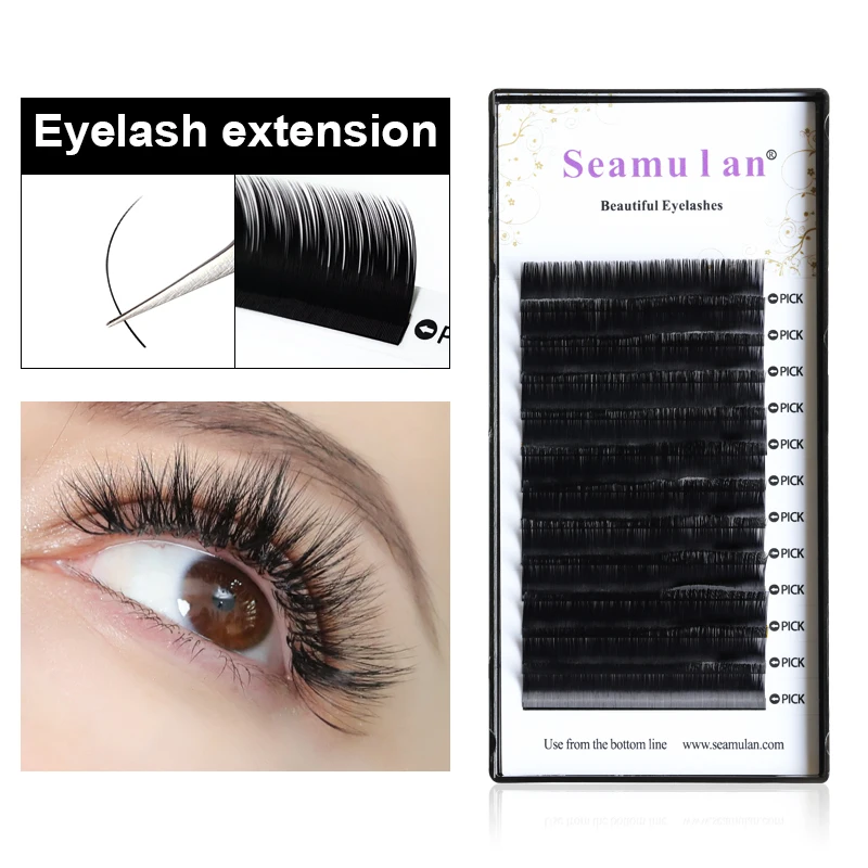 Seamulan False Eyelash All Size Super Soft Makeup Eyelashes Extensions Individuals Purely Hand Made Make-up for Women