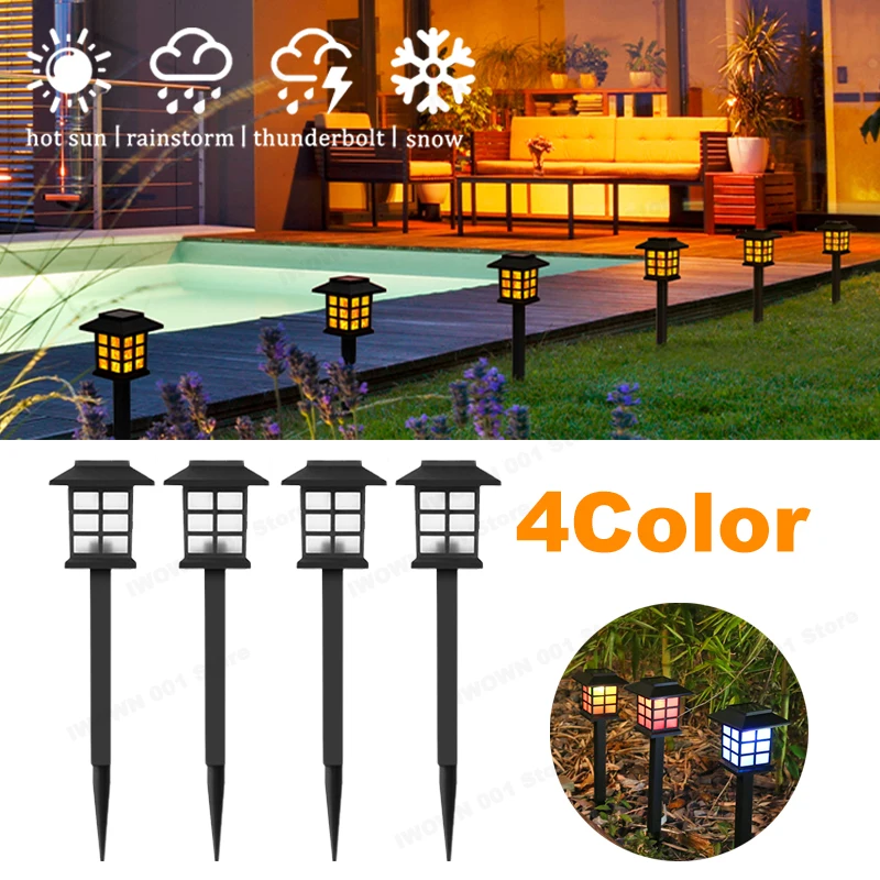 

Solar Garden Flame Lights Outdoor Waterproof Landscape for Yard Patio Walkway Driveway Decor Solar Lawn Lamp Lighting