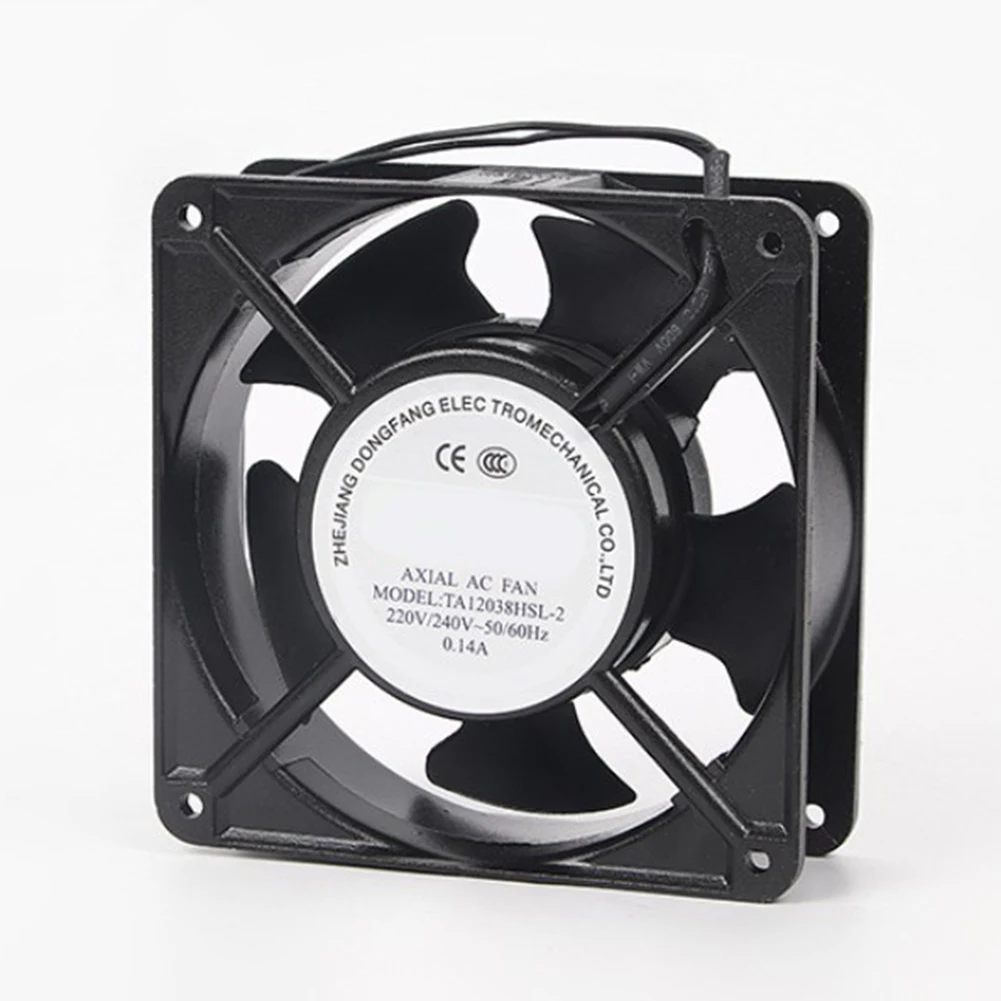 Ventilador axial para casete de lareira, ventilador térmico inserível de alta temperatura, lâminas de metal, ventilador axial circula efetivamente o ar quente
