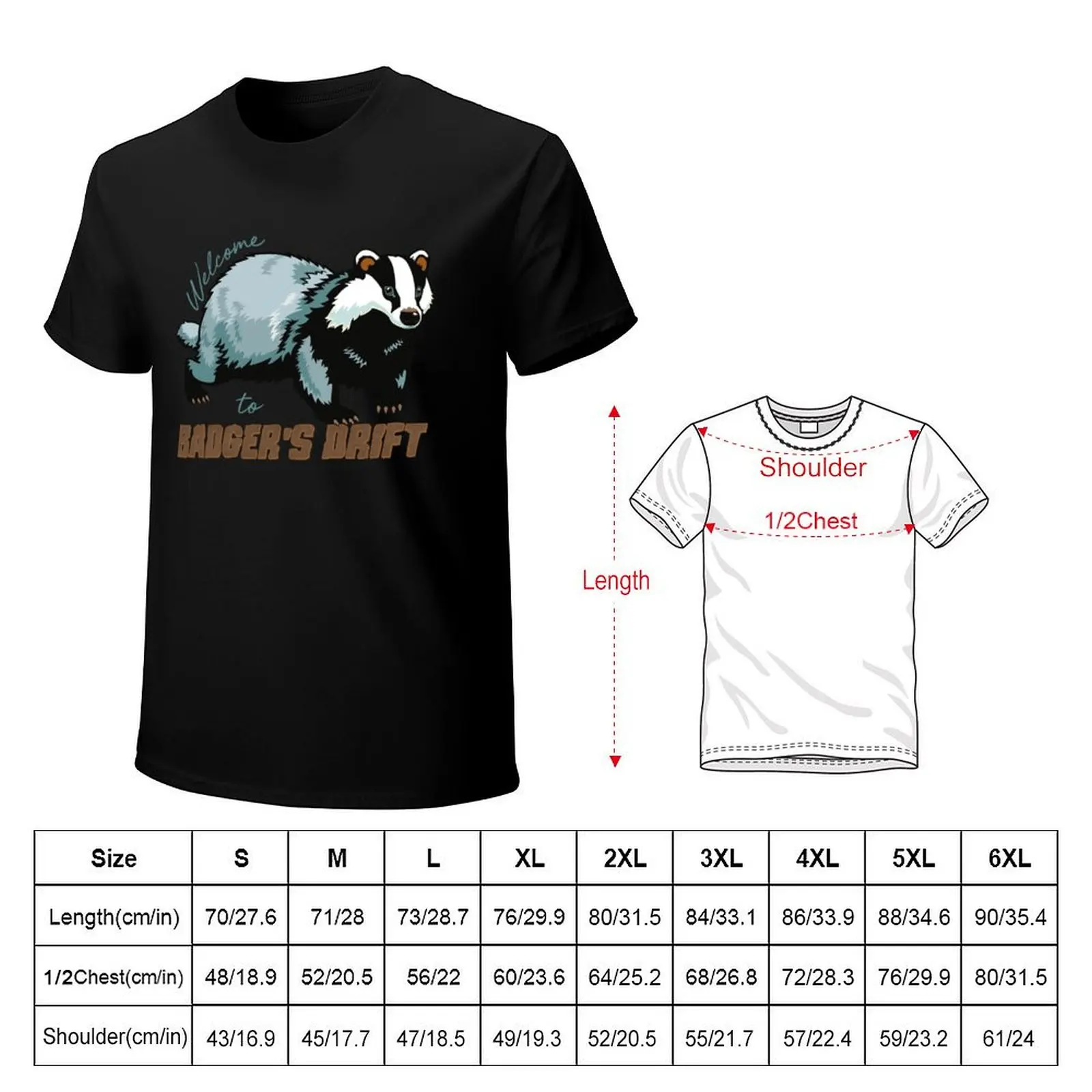 Welcome to Badger’s Drift T-Shirt man t shirt cotton T-Shirt
