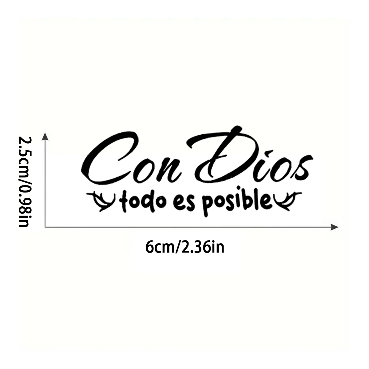 "With God, everything is possible" Stickers for mirrors - ideal gifts for glass surfaces, car trim accessories view 3