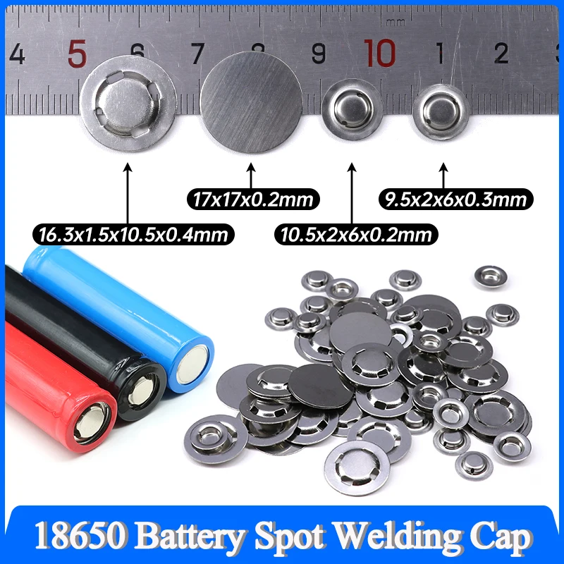 

18650 Lithium Battery Positive Spot Welding Cap Alternative Negative Electrode Flat Head Gasket DIY Batteries Accessories tools