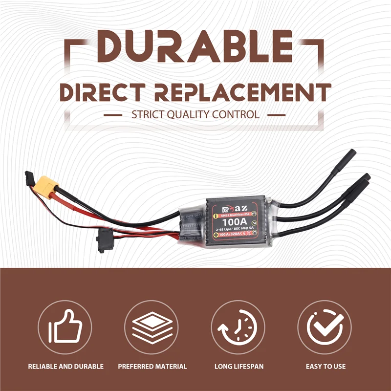 Programmable AM32 Brushless Outrunner ESC And 3542 Brushless Motor Upgrade Parts Waterproof,For 1/10 RC Car