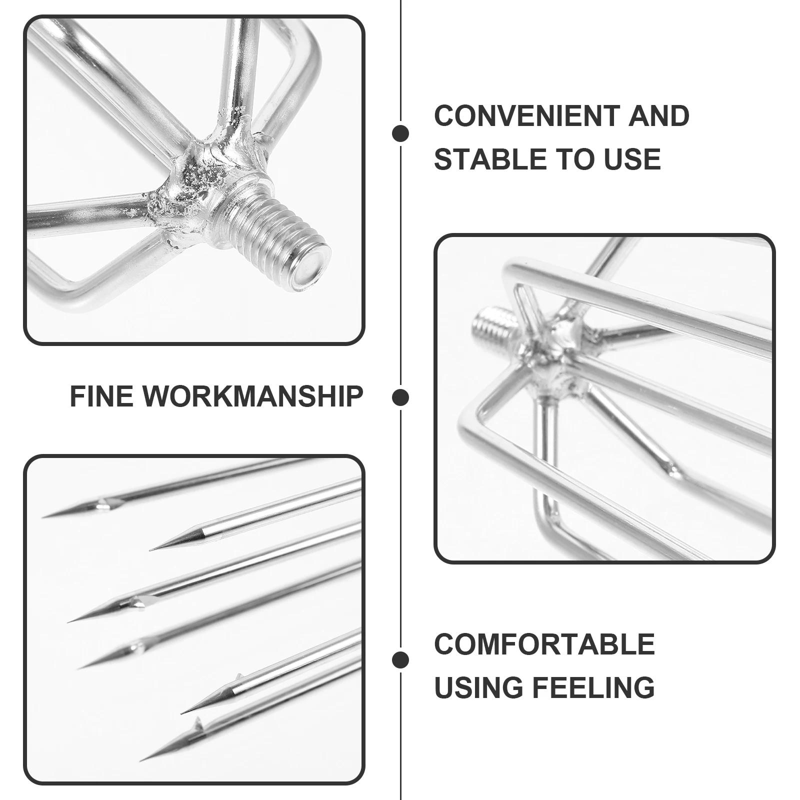 

Stainless Steel Fishgig Multi-Use Fork Catch Tool Outdoor Spearfishing Barb Fork Metal Fishing Tackle Claw Gripper Durable Fish