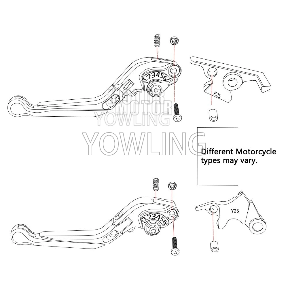 Para suzuki gsf600bandit gsf 600 bandit 2007-2012 2013 2014 2015 acessórios alça de freio da motocicleta alavanca do freio de embreagem alça