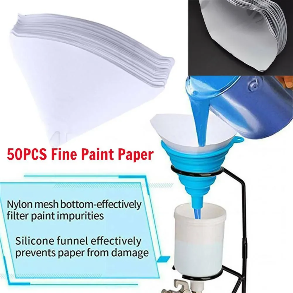 Quality Practical Filter Paper Mesh Strainers 190 Mu Filter 50 Pcs Cone Cup DIY Fine Paper Purifying Cup Spray