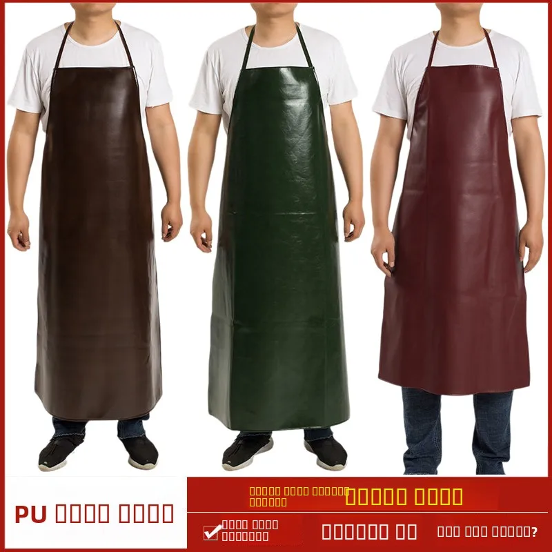 مريلة جلدية مقاومة للماء ومقاومة للزيت، معطف خنزير ذبح Fi Killing الاحترافي لحماية العمل الصناعي Faion Urban... #1