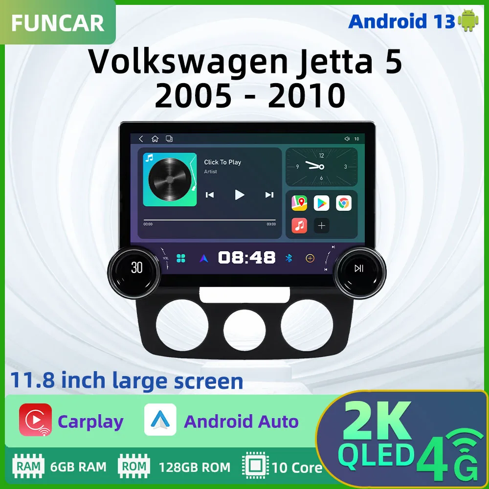 

2 DIN Android автомобильное стерео радио для VW Volkswagen Jetta 5 2005 - 2010 MT WIFI мультимедийный проигрыватель GPS навигация Авторадио 4G