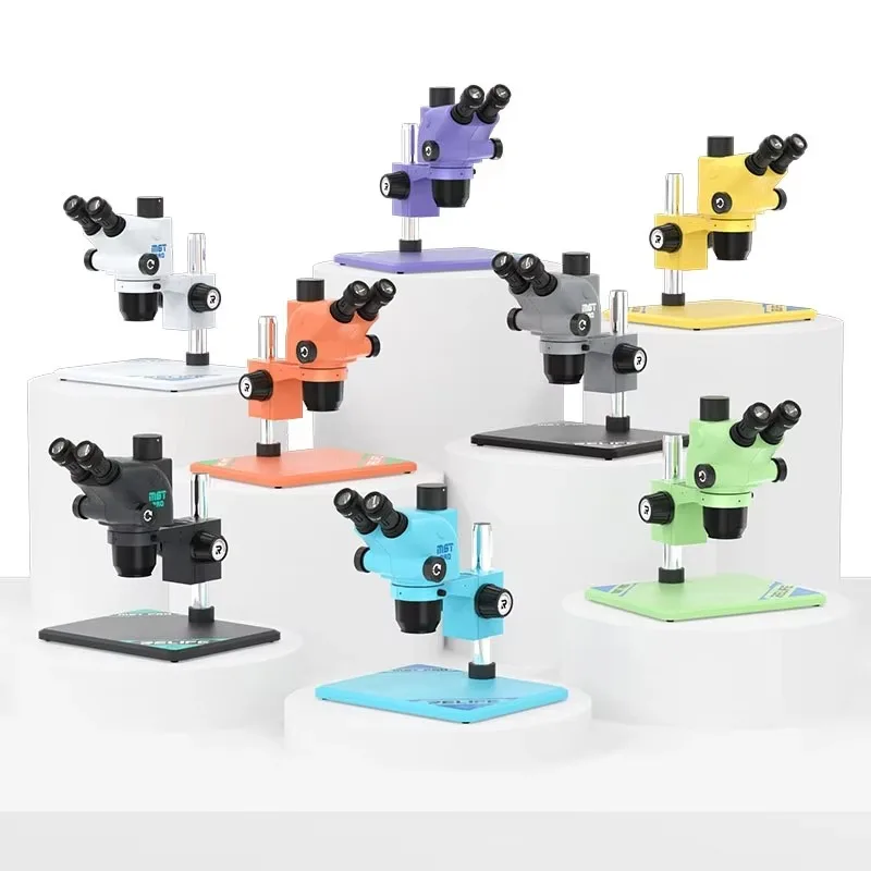 

RL-M6T Pro-B11 Trinocular HD Microscope 6.5-65X Continuous Zoom for Mobile Phone Repair With Large Size Aluminum Base