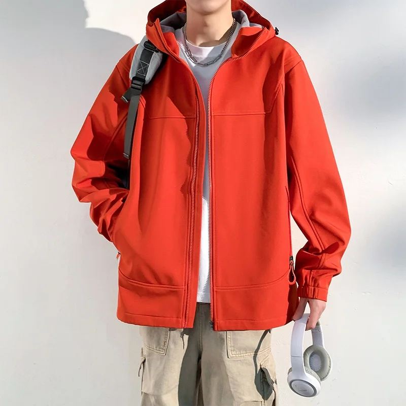 

Куртка-софтшелл Dopne для активного отдыха, весна-осень, повседневная, с капюшоном, ветрозащитная, для горного туризма, плащ-куртка