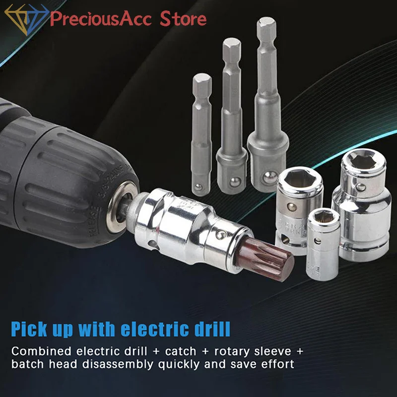 Install Replace Repair Tools Hex Shank Socket Bits Converter Socket Adapter Impact Socket Conversion Adapter Tool