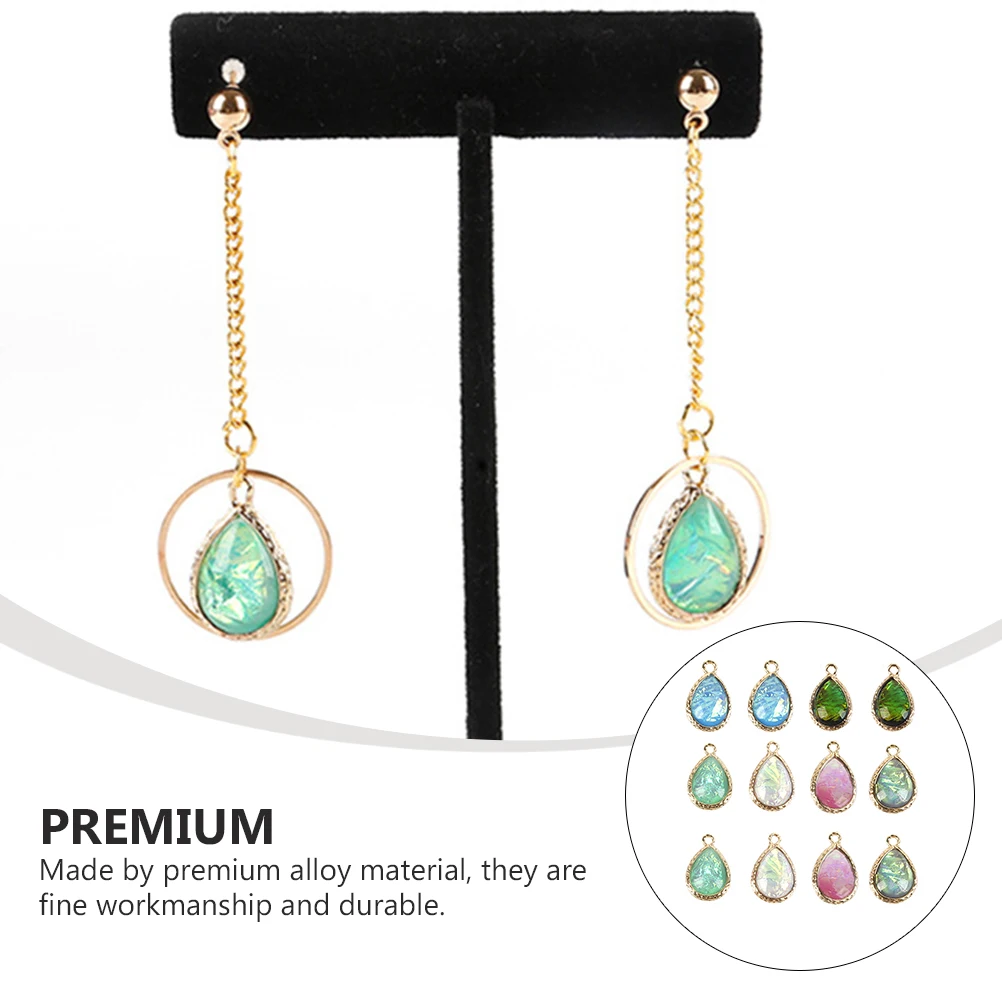 

12 шт., материал для сережек из сплава, двухсторонняя подвеска в форме капли, очаровательные аксессуары для изготовления ювелирных изделий, принадлежности для рукоделия «сделай сам»