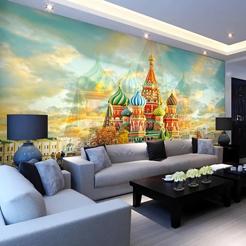 Photo Wallpaper Custom European Retro Luxury Heavy Classical Church Castle Wall Mural Office Living Room Bedroom Decor Wallpaper