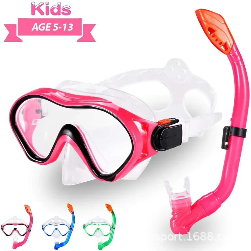 

Children's snorkeling Sanbao set full dry snorkel anti-fog diving goggles equipment for boys and girls