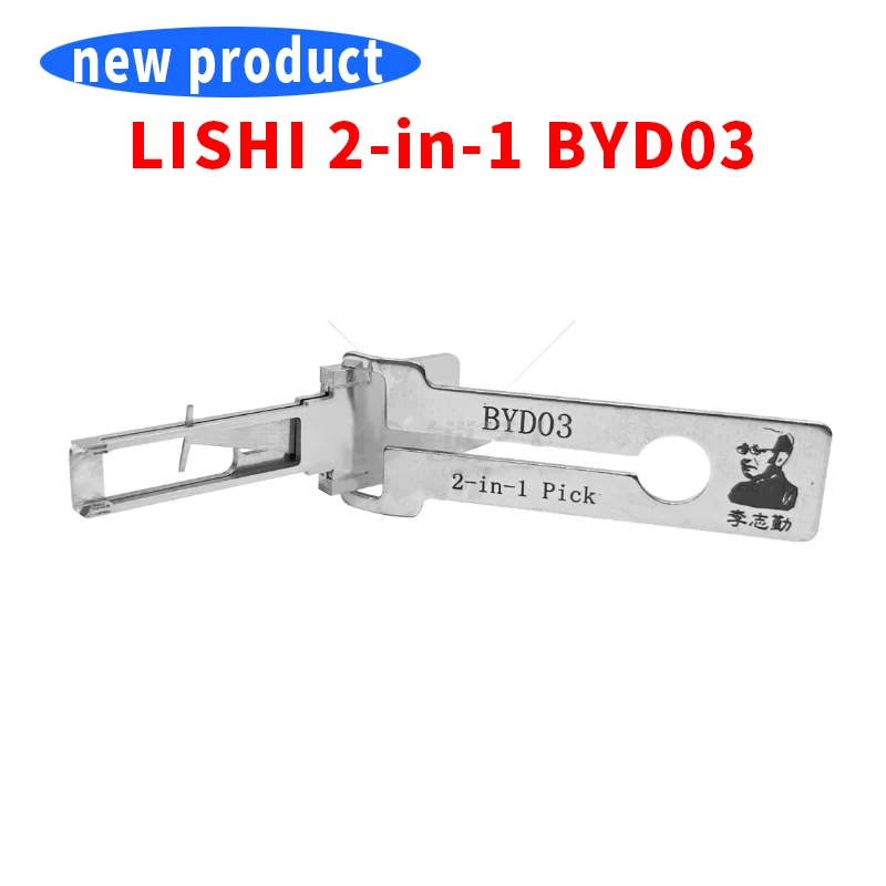 Lishi 2in1 for BYD03 Pick Tool for BYD Han Song L Tengshi Lockpick Decoder MINI Version Measuring Tool/Han, Tang,L Hidden Handle